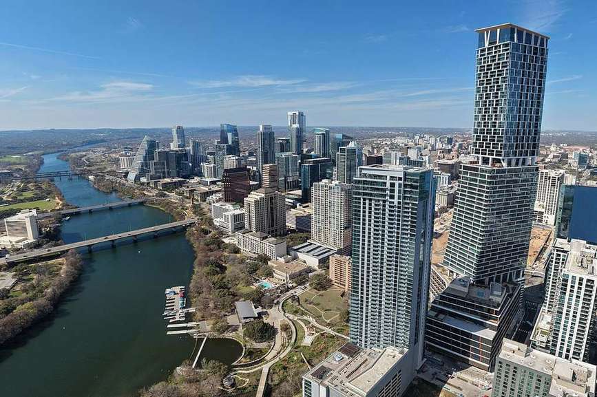 The downtown Austin, Texas skyline